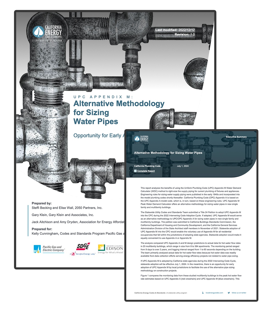 Alternative Pipe Sizing report cover image